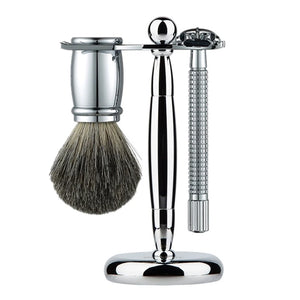 Luxury Men's 4pc Shaving Safety Razor Set w/ Ceramic Bowl, by Yintal