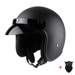 Cafe Racer Motorcycle Helmets - 3/4 Open Face ECE Compliant