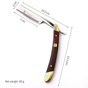 Titan Wood Handle Straight Razor