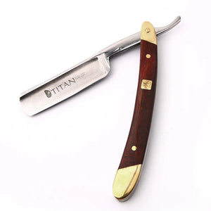 Titan Wood Handle Straight Razor