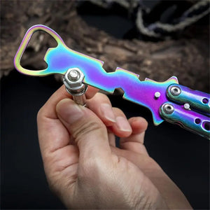 Butterfly Knife Style Bottle Opener