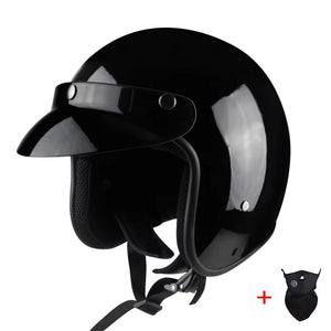 Cafe Racer Motorcycle Helmets - 3/4 Open Face ECE Compliant