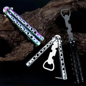 Butterfly Knife Style Bottle Opener