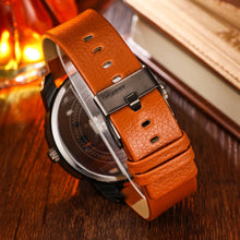 CAGARNY Large Face Wrist Watch w/ Leather Band