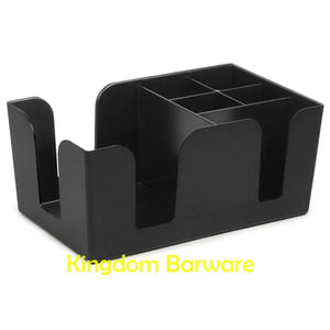 Black Commercial Plastic Bar Caddy Organizer