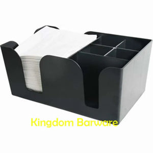 Black Commercial Plastic Bar Caddy Organizer