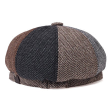 Classic Herringbone Newsboy Flat Cap