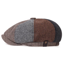 Classic Herringbone Newsboy Flat Cap