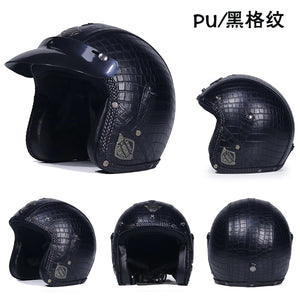 Cafe Racer Motorcycle Helmets - 3/4 Open Face ECE Compliant