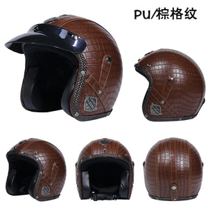 Cafe Racer Motorcycle Helmets - 3/4 Open Face ECE Compliant