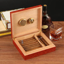 Spanish Cedar Wood Cigar Humidor w/ Hygrometer Humidifier