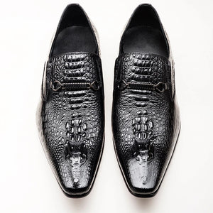 Alligator Full Brogue Casual Dress Shoes