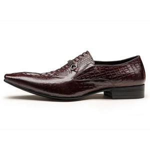 Alligator Full Brogue Casual Dress Shoes