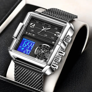 Square Dual Display Military Watch