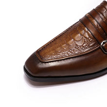 Slip On Double Buckle Brouge Dress Shoes