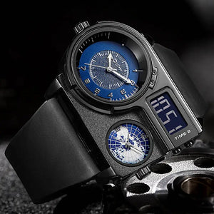 OULM Dual Display Wristwatch