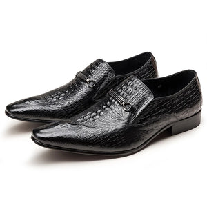 Alligator Full Brogue Casual Dress Shoes