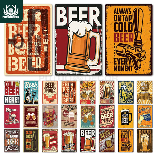 Beer Metal Tin Sign