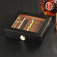 Spanish Cedar Wood Cigar Humidor w/ Hygrometer Humidifier