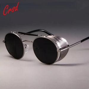 Men's Steam Punk Retro Round Polarized Sunglasses