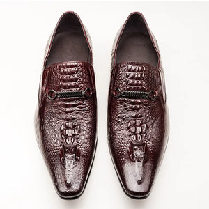 Alligator Full Brogue Casual Dress Shoes